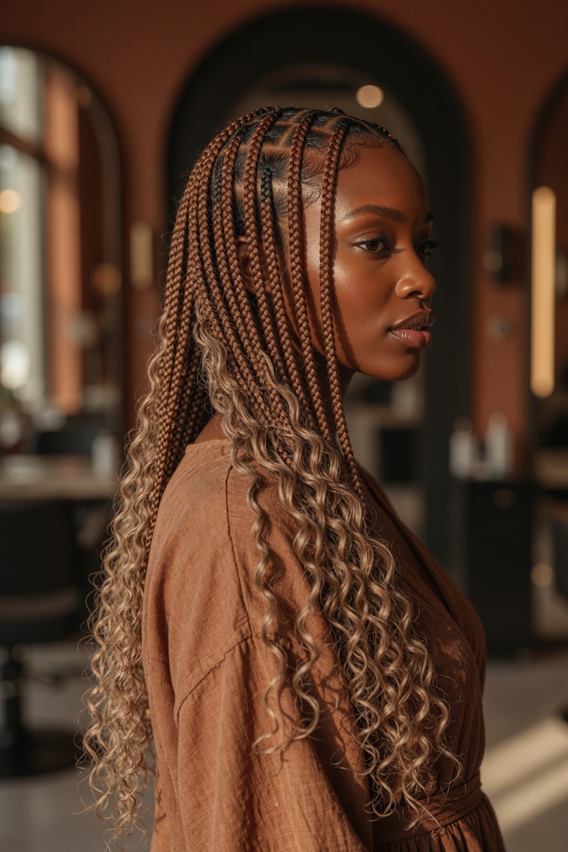Bora Bora gypsy braids with ombre curly ends